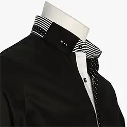 color: Men's Italian Style Black Button Down Formal Shirt