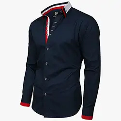 10160, Men's Italian Style Triple Collar Regular Fit Formal Shirt