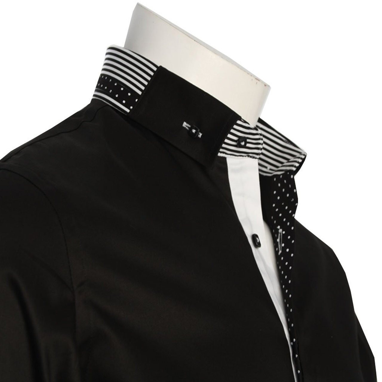 black and white formal shirt